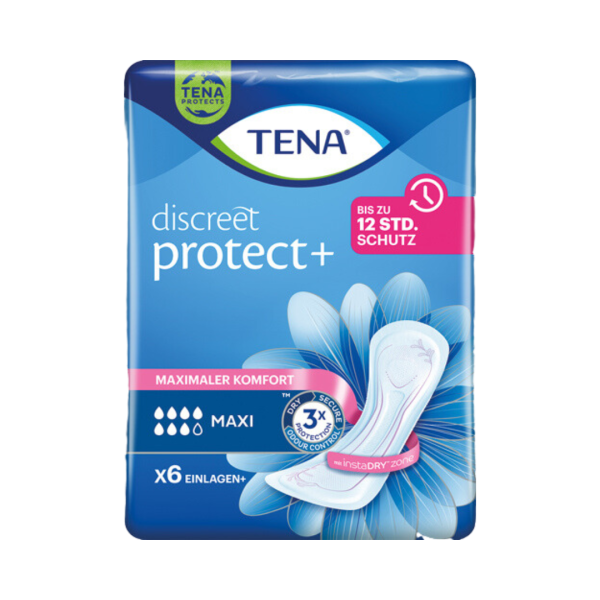 TENA Discreet Maxi Einlagen, mittlere Blasenschwäche, 6 Stück